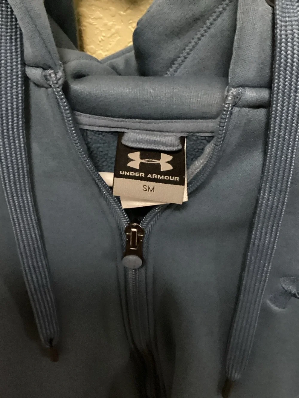 Under Armour Teal Blue Zip-Up Hoodie with Hood
